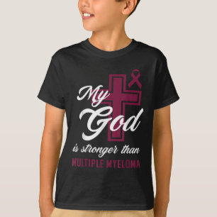 Camiseta Christian Mi Dios Es Más Fuerte Que El Mieloma Múl