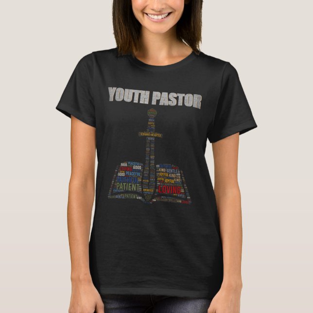 Camiseta Christian Minister Word Cloud Youth Pastor Appreci (Anverso)