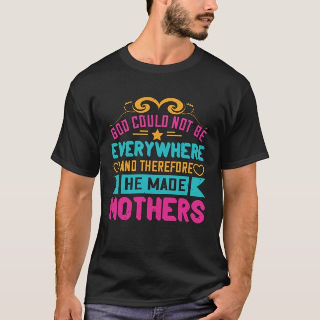 Camiseta Christian Mom God Made Mothers Proud Mama s Day Re (Anverso)