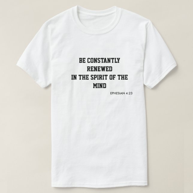 CAMISETA CHRISTIAN, RENUEVA TU MENTE (Diseño del anverso)