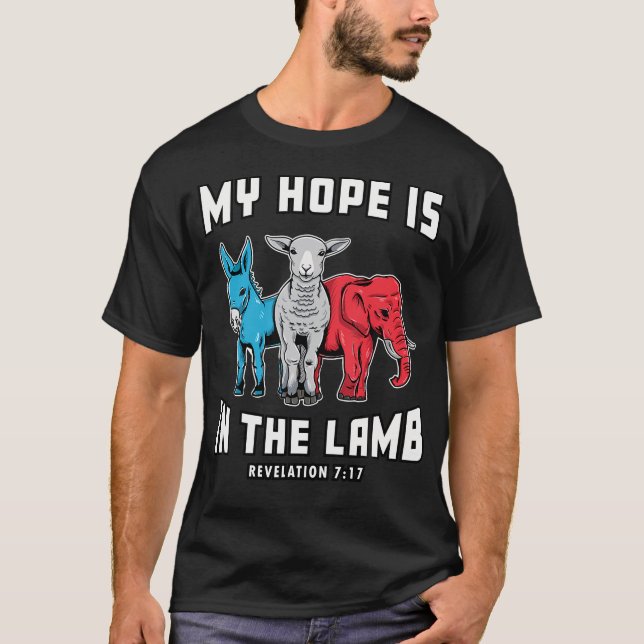 Camiseta Christian Scripture Bible Verse My Hope Is In Lamb (Anverso)