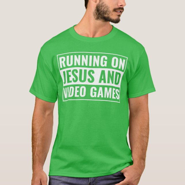 Camiseta Christian Shirt for Teen Boys Running on Jesus Vid (Anverso)