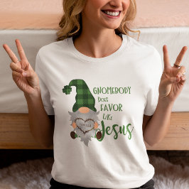 Camiseta Christian St. Patrick's Cute Gnome Women's White