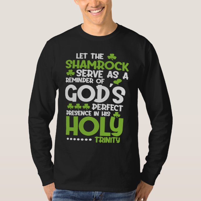 Camiseta Christian St Patricks Day   Shamrock Holy Trinity (Anverso)