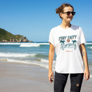 Camiseta Christian Stay Salty Matthew 5:13 Retro Beach