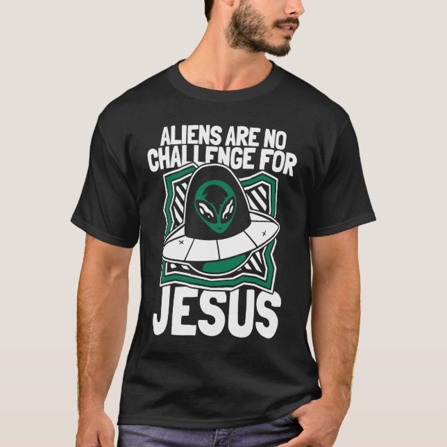 Camiseta Christian Ufo Catholic Religion  Christianity Alie (Anverso)