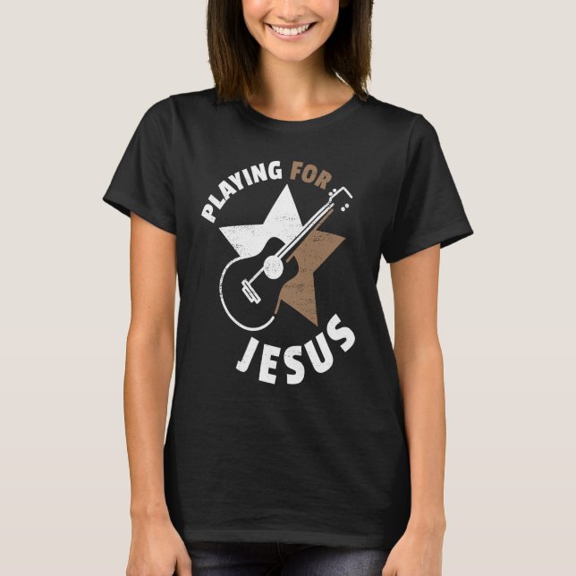Camiseta Christian Ukulele Player For Jesus Ukulele (Anverso)