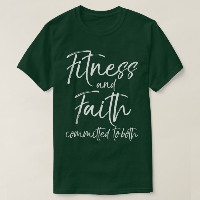 Camiseta Christian Workout Quote Faith and Fitness Committe (Diseño del anverso)