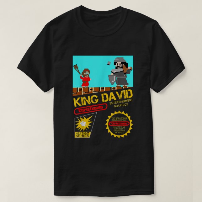 Camiseta CHRISTIANDO Slay Como David Funny David Vs Goliath (Diseño del anverso)