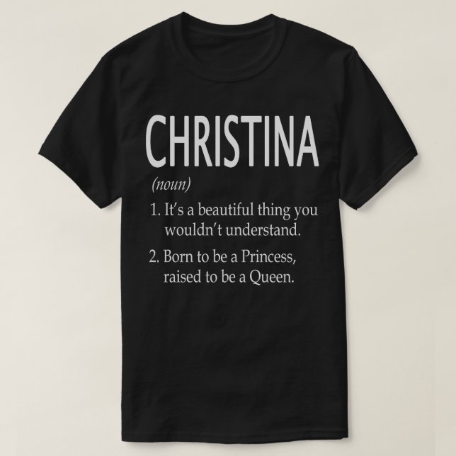 Camiseta Christina Name Gift 16 (Diseño del anverso)