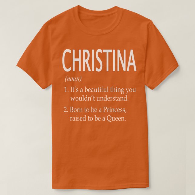 Camiseta Christina Name Gift 67 (Diseño del anverso)