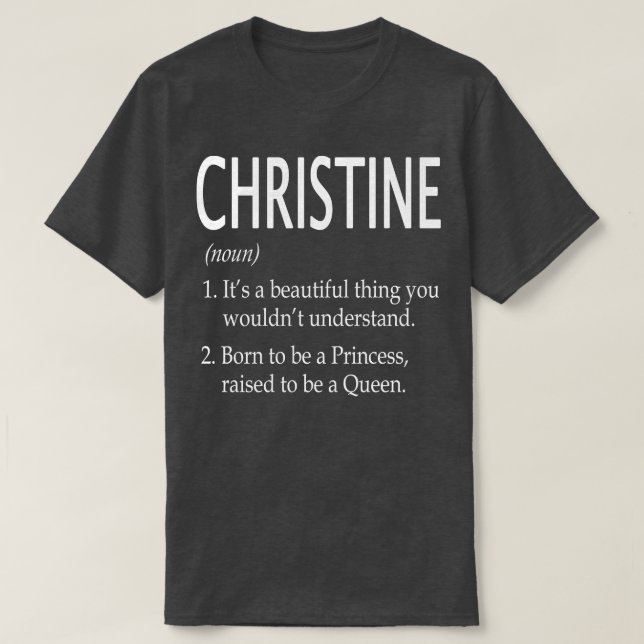 Camiseta Christine Name Gift 150 (Diseño del anverso)
