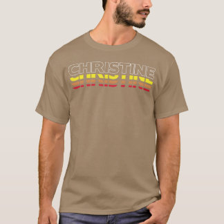 Camiseta Christine Nombre Divertido Vintage Atardecer amigo