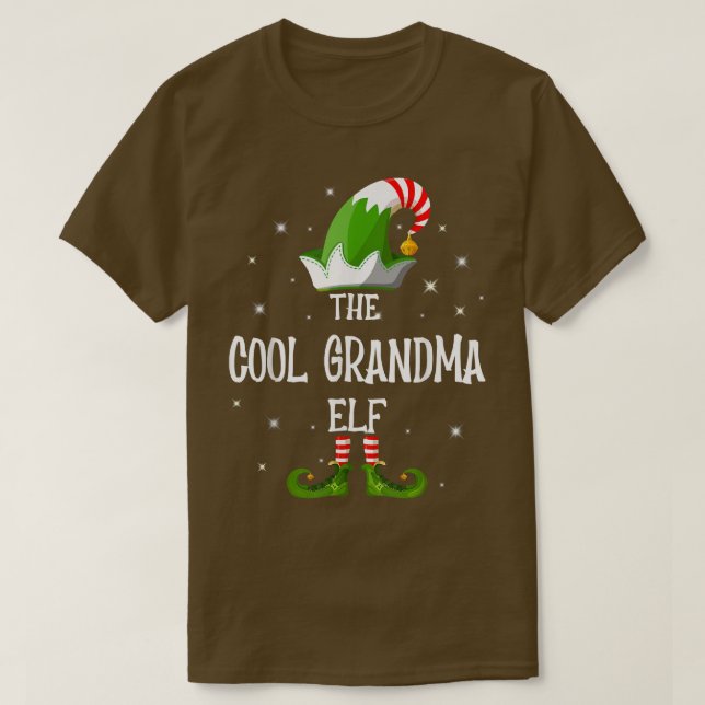 Camiseta Christm, el grupo de la familia Guay Grandma Elf (Diseño del anverso)