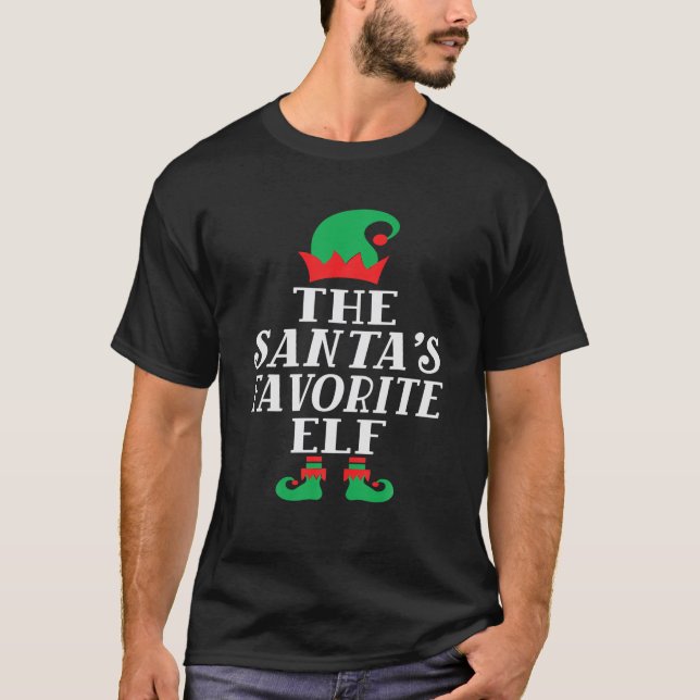 Camiseta Christm, grupo de coincidencia de familia de elfos (Anverso)