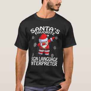 Camiseta Christm, la intérprete de lenguaje Rótulo favorito