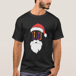 Camiseta Christma de cumpleaños 18 años de Santa 18 años