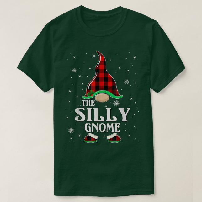 Camiseta Christma de la familia de juego de búfalo de Gnome (Diseño del anverso)