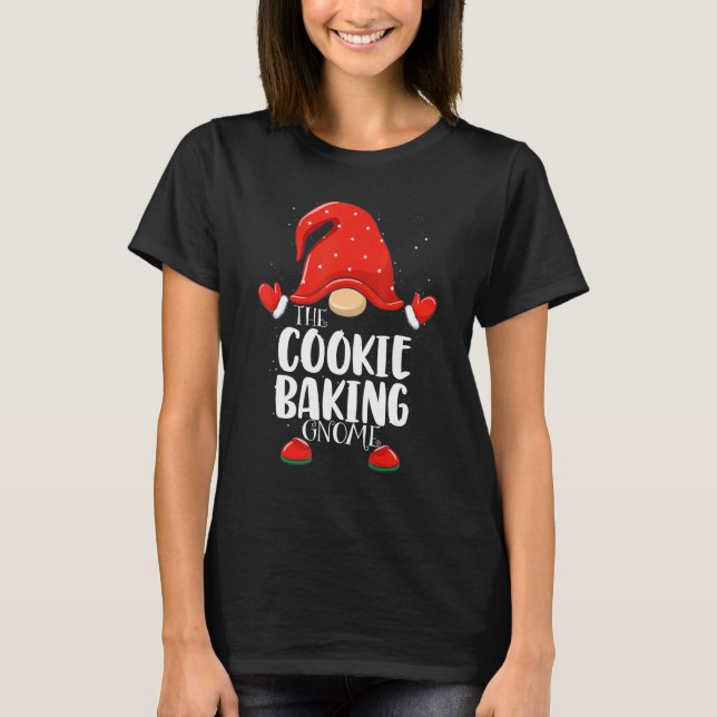 Camiseta Christma, grupo familiar de Cookie Baking Gnome (Anverso)