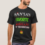 Camiseta Christma, la profesora asistente favorita de Santa<br><div class="desc">Nuestros diseños están hechos para ayudarte a expresarte al mundo.¡Hace un gran regalo!</div>