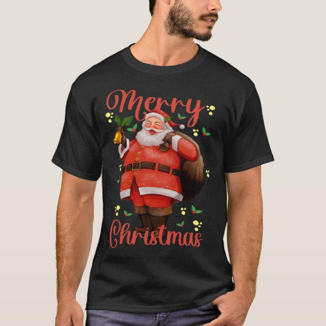 Camiseta Christmas 1224 Christmas Tree Holy Night Santa Cla (Anverso)