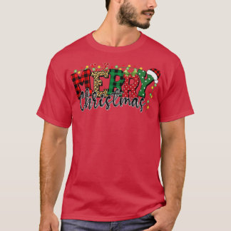 Camiseta Christmas 2022Christmas Leopard Buffalo Red Plaid