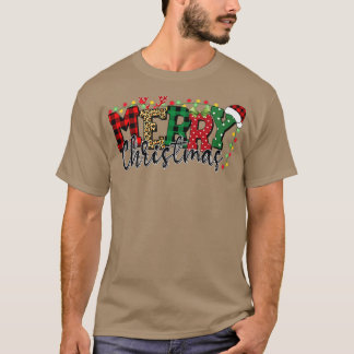 Camiseta Christmas 2022Christmas Leopard Buffalo Red Plaid 