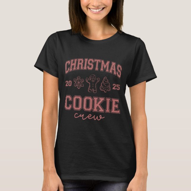 Camiseta Christmas 2025 Cookie Crew Gingerbread Funny Chris (Anverso)