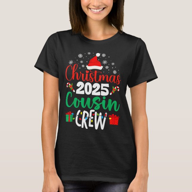 Camiseta Christmas 2025 Cousin Crew Xmas Matching Family Gr (Anverso)