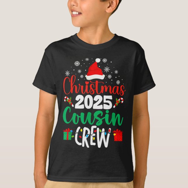 Camiseta Christmas 2025 Cousin Crew Xmas Matching Family Gr (Anverso)