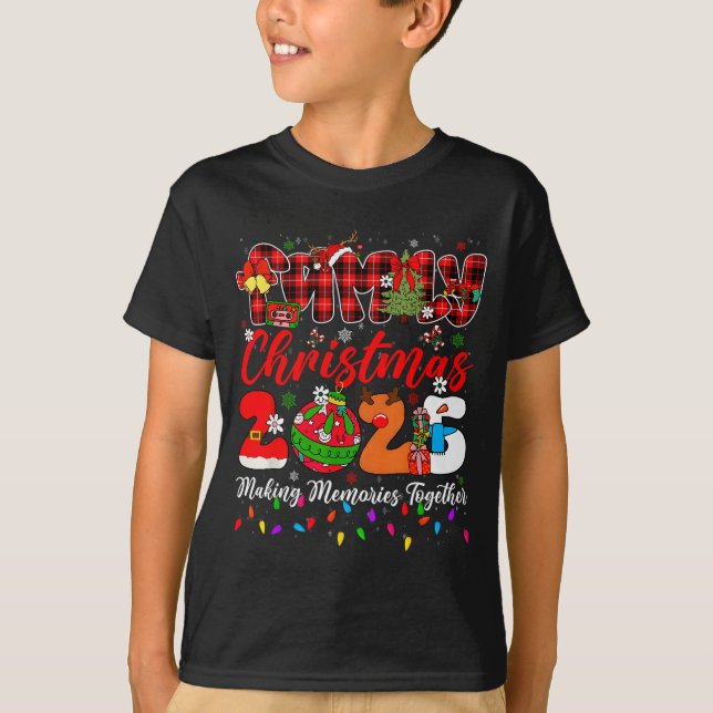 Camiseta Christmas 2025 Xmas Lights Making Memories Togethe (Anverso)