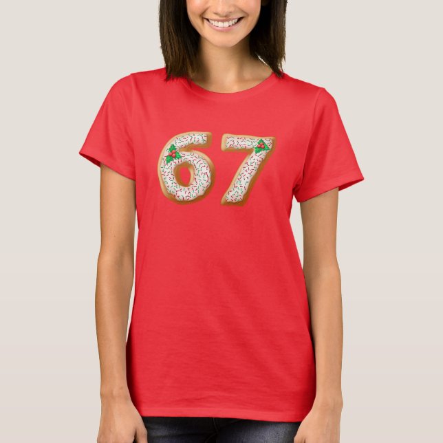 Camiseta Christmas 67 Tee Funny Gen Z Meme Six Seven (Anverso)