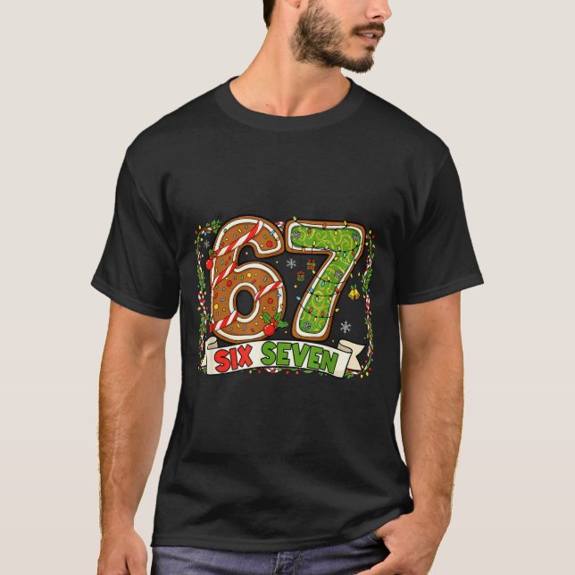 Camiseta Christmas 67 Xmas Gen Rizzmas 6 7 Santa Brainrot M (Anverso)