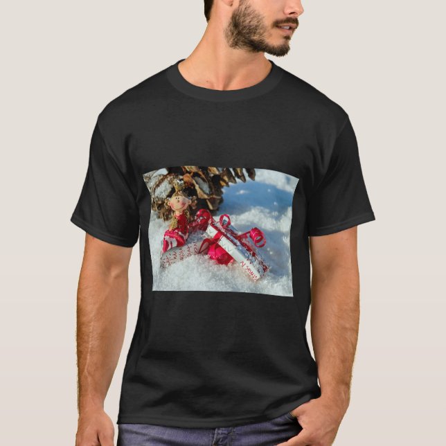 Camiseta Christmas Angel Festive Graphic (Anverso)