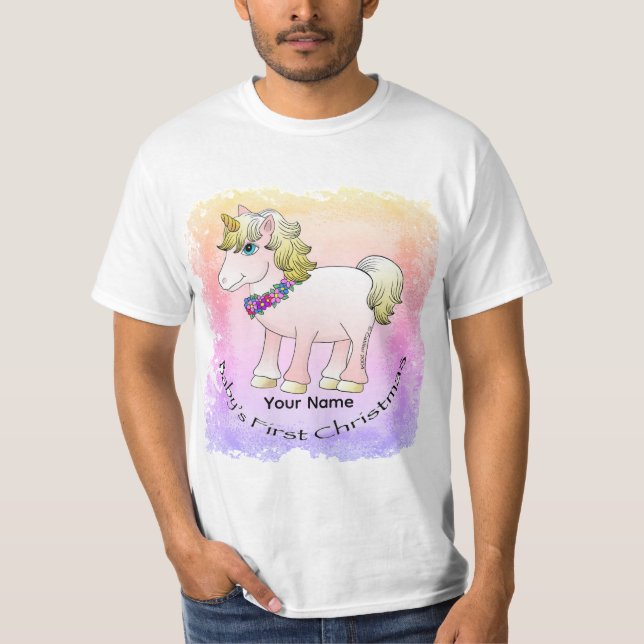 Camiseta Christmas Baby Unicorn (Anverso)