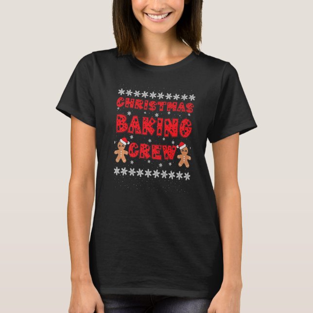 Camiseta Christmas Baking Crew Gingerbread Men with Xmas Ha (Anverso)