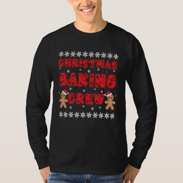 Camiseta Christmas Baking Crew Gingerbread Men With Xmas Ha (Anverso)