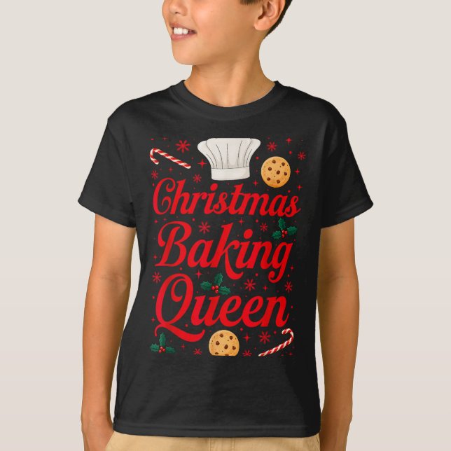 Camiseta Christmas Baking Queen Funny Xmas Cookie Lover Wom (Anverso)