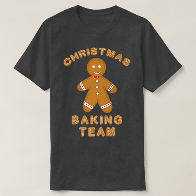 Camiseta Christmas Baking Team Cookie Ginger Bread  (Diseño del anverso)