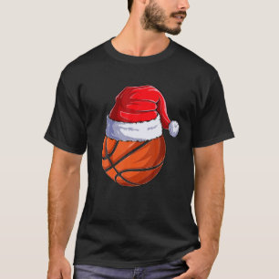 Camiseta Christmas Basketball Ball Santa Hat Funny Sports X