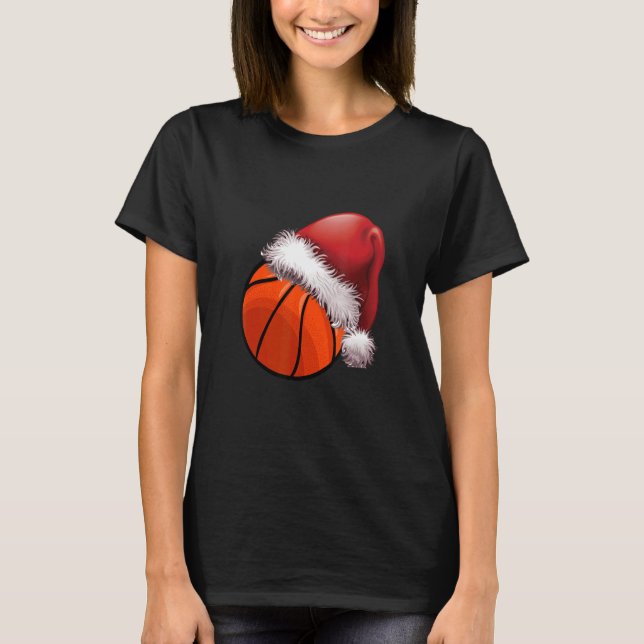 Camiseta Christmas basketball For Kids Men Ball Santa Pajam (Anverso)