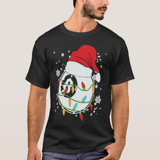 Camiseta Christmas Billiard Funny Christmas Lights Xmas (Anverso)