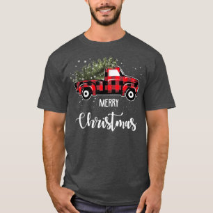 Camiseta Christmas Buffalo Truck Tree Red Plaid For Men Wom
