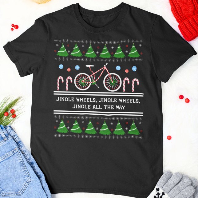 Camiseta Christmas Candy Cane Cycling (Subido por el creador)