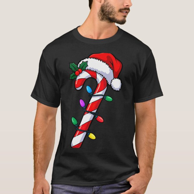 Camiseta Christmas Candy Cane Santa Xmas  (Anverso)