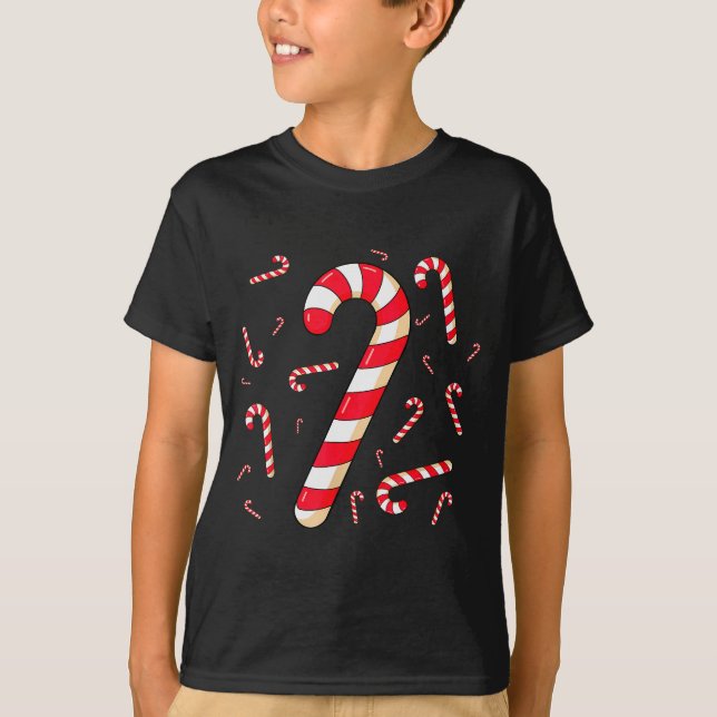 Camiseta Christmas Candy Cane Santa Xmas Family Kid Toddler (Anverso)