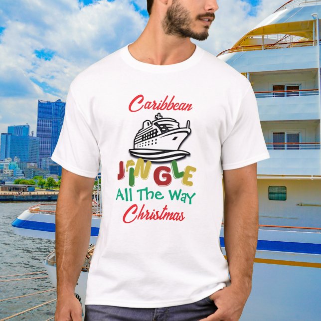 Camiseta Christmas Caribbean Cruise Personalize (Subido por el creador)