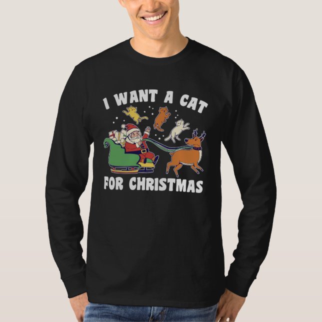 Camiseta Christmas Cat Cats For All Christmas Cats  1 (Anverso)