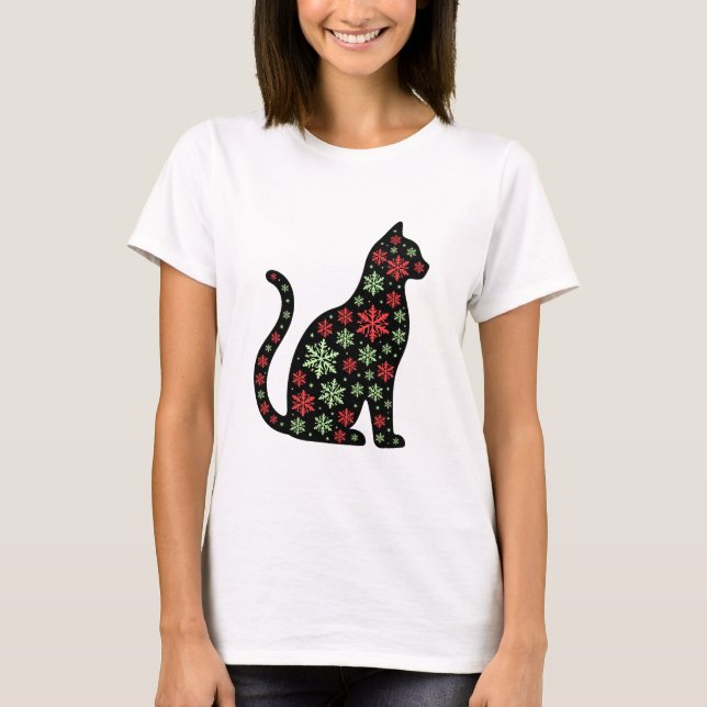 Camiseta Christmas Cat T-Shirt (Anverso)