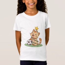 Camiseta Christmas Cat with Soccer Ball